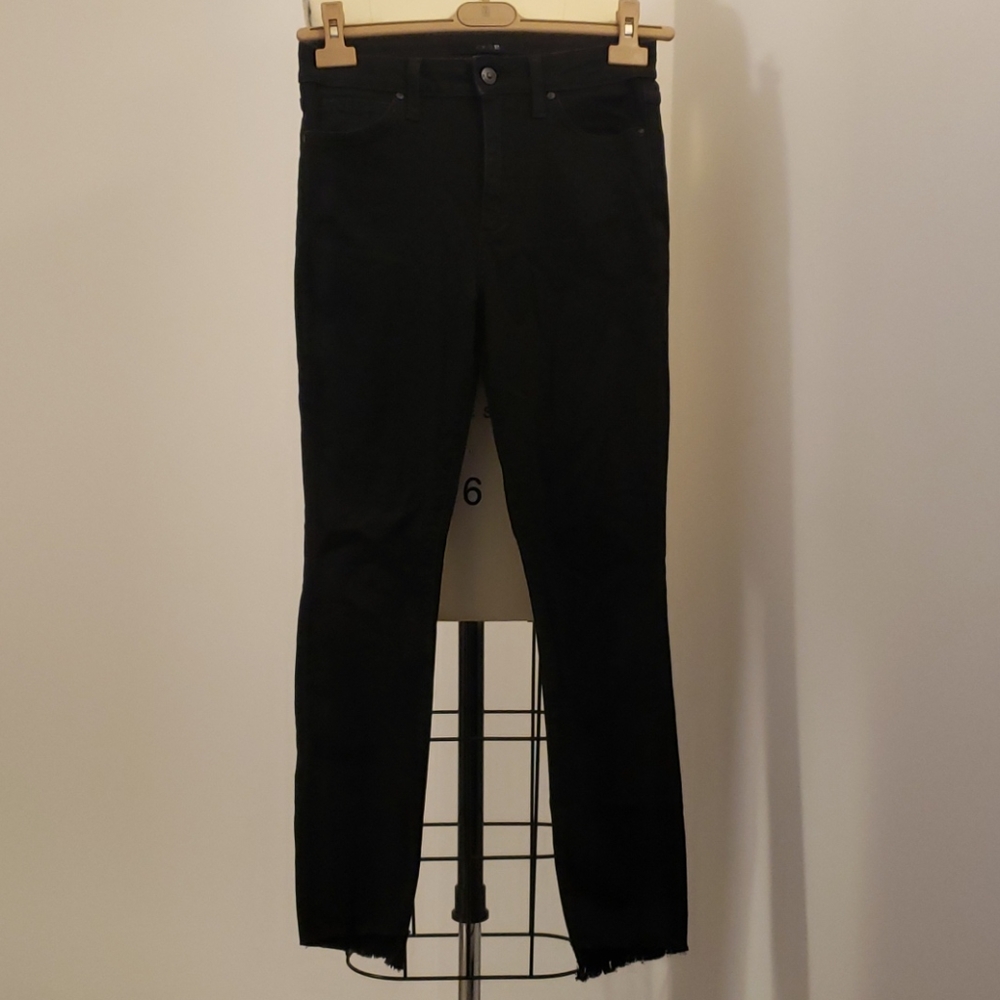 Joe's Jeans Black high rise denim w/raw hem